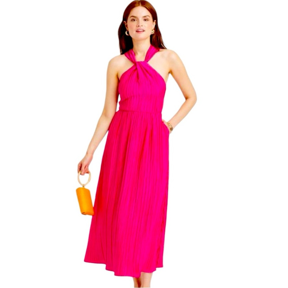 Women’s Fuchsia Halter Maxi Dress